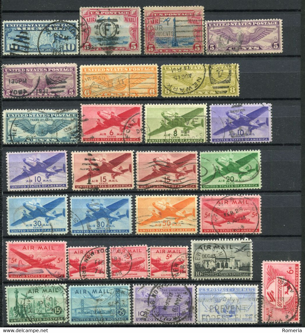 Etats Unis - 1926 -> 1953 - Lot Timbres Poste Aérienne Oblitérés Avec Quelques Répétitions - 1a. 1918-1940 Afgestempeld