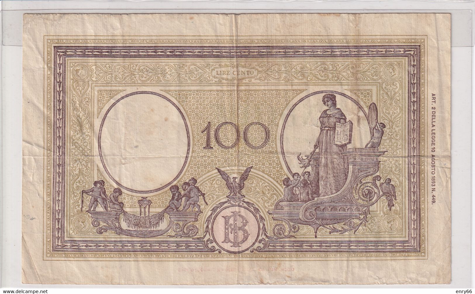 ITALIA 100 LIRE 23-08-1943 CAT. N° 22A - 100 Lire