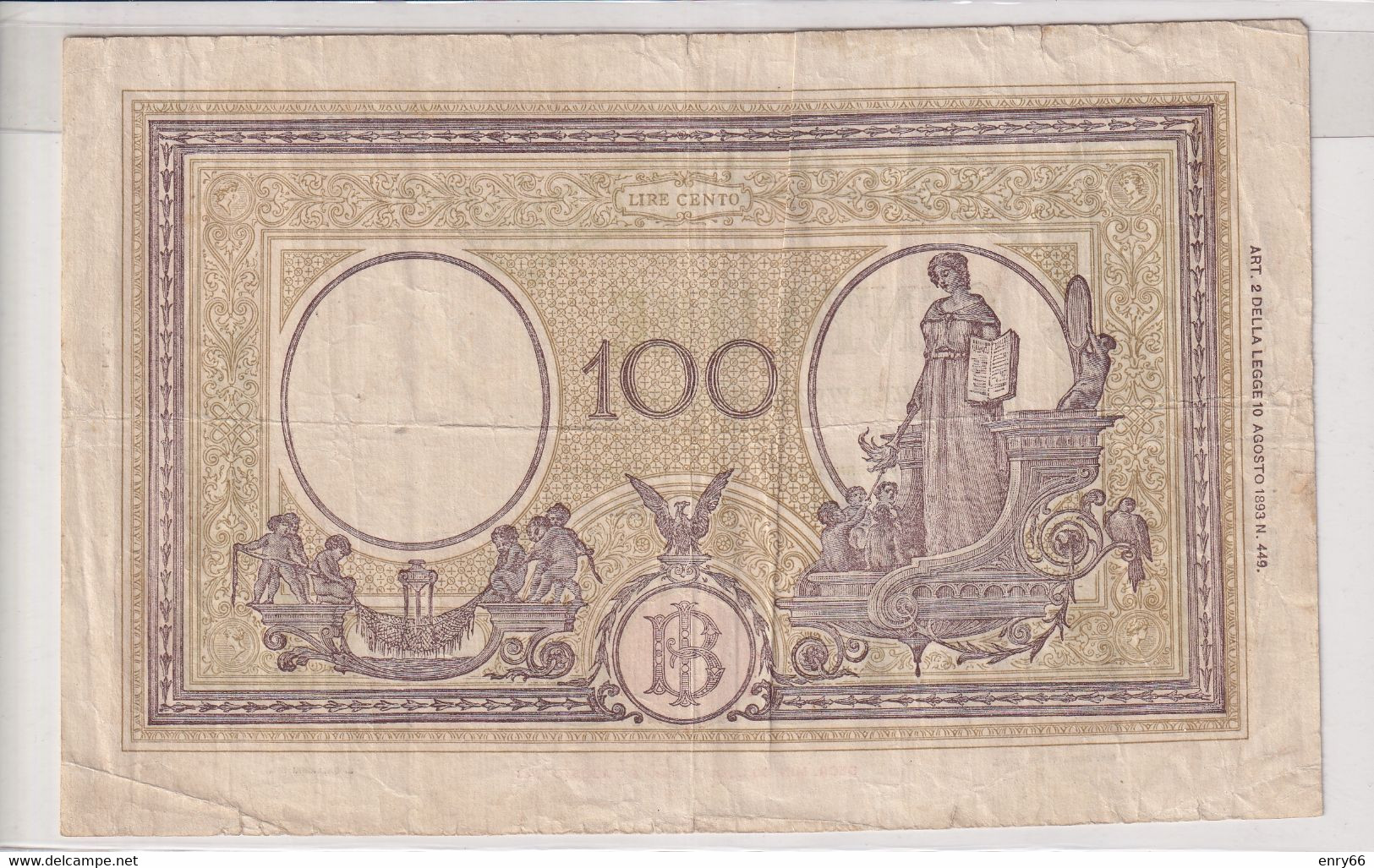 ITALIA 100 LIRE 23-08-1943 CAT. N° 22A - 100 Lire