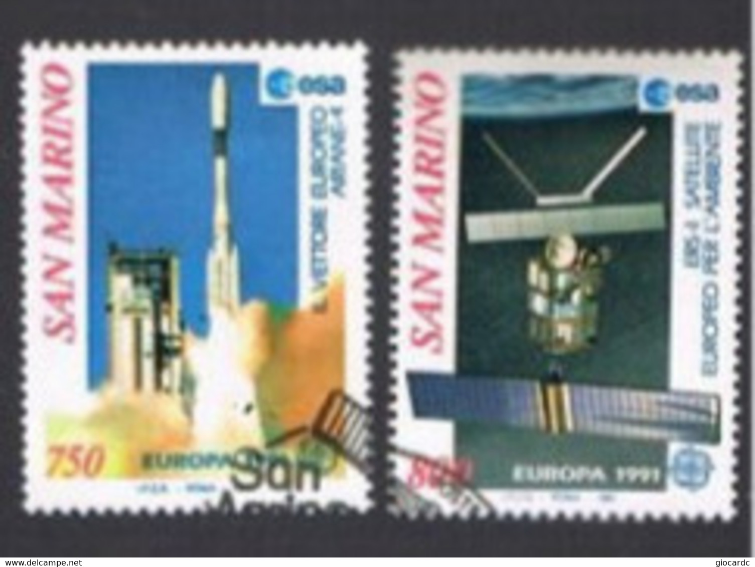 SAN MARINO - UN  1309.1310 - 1991 EUROPA: LO SPAZIO     (COMPLET SET OF 2 )   - USED° - Used Stamps