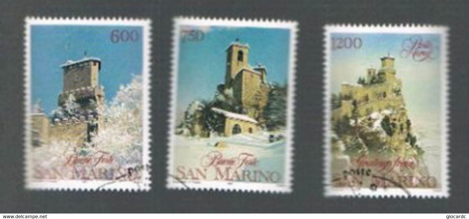 SAN MARINO - UN  1332.1333+A158 - 1991 NATALE      (COMPLET SET OF 3 )   - USED° - Gebraucht