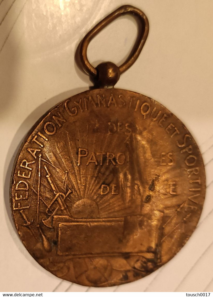 Vieille Médaille En Bronze - Fédération Gymnastique Et Sportive Des Patronages De France - Gymnastics