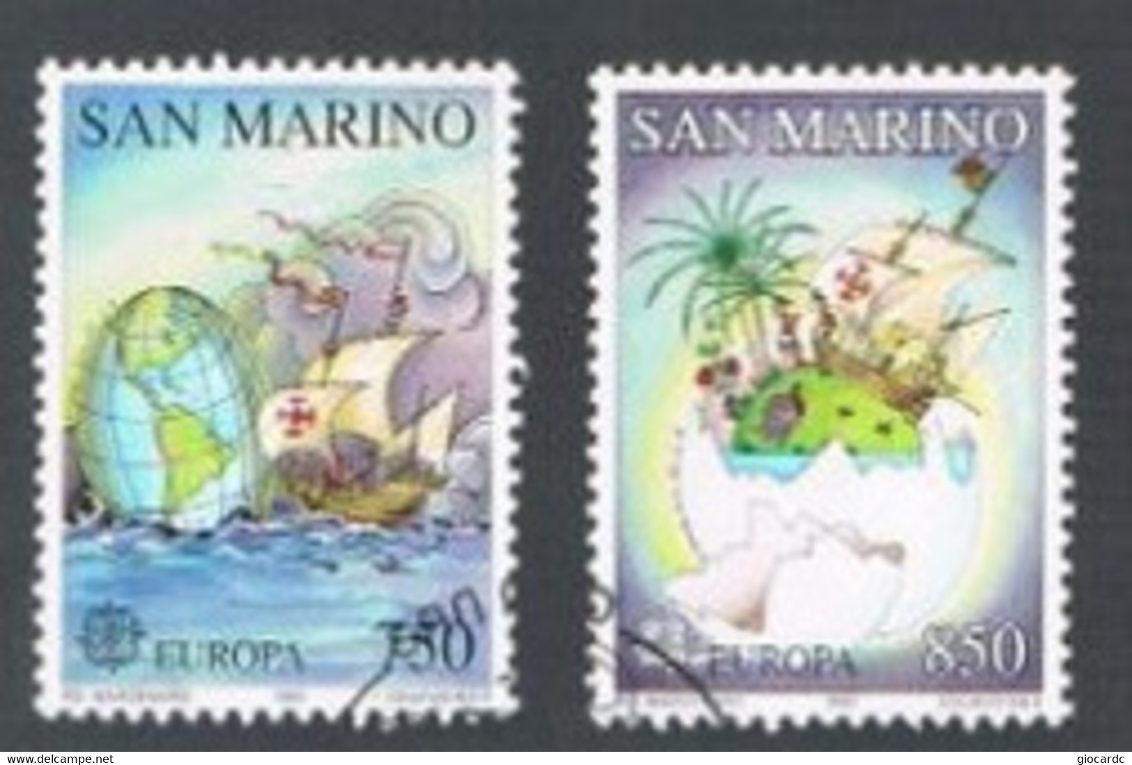 SAN MARINO - UN  1351.1352 - 1992 EUROPA    (COMPLET SET OF 2)   - USED° - Gebraucht