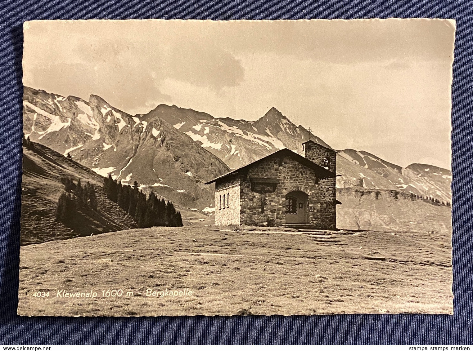 AK Fotographie Klewenalp 1600 M Bergkapelle Gestempelt/o Beckenried 1952 - Beckenried