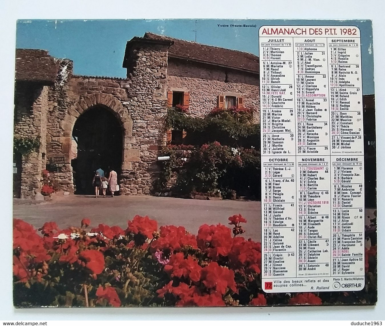 Calendrier La Poste - Almanach PTT 1982 - Seine Maritime - Groot Formaat: 1981-90