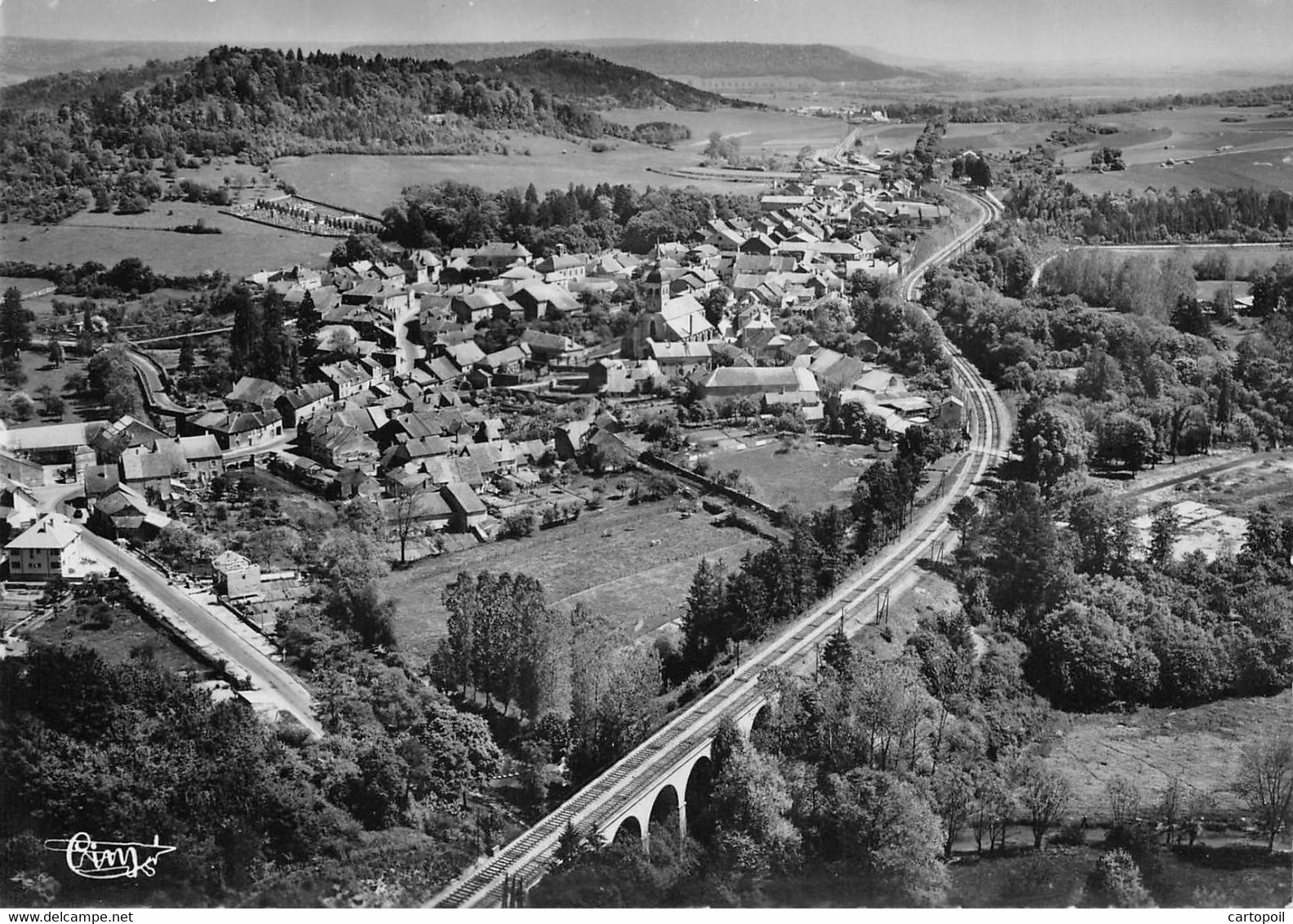 52 - ANDELOT - Un Beau Panorama Aérien - Le Viaduc - Andelot Blancheville