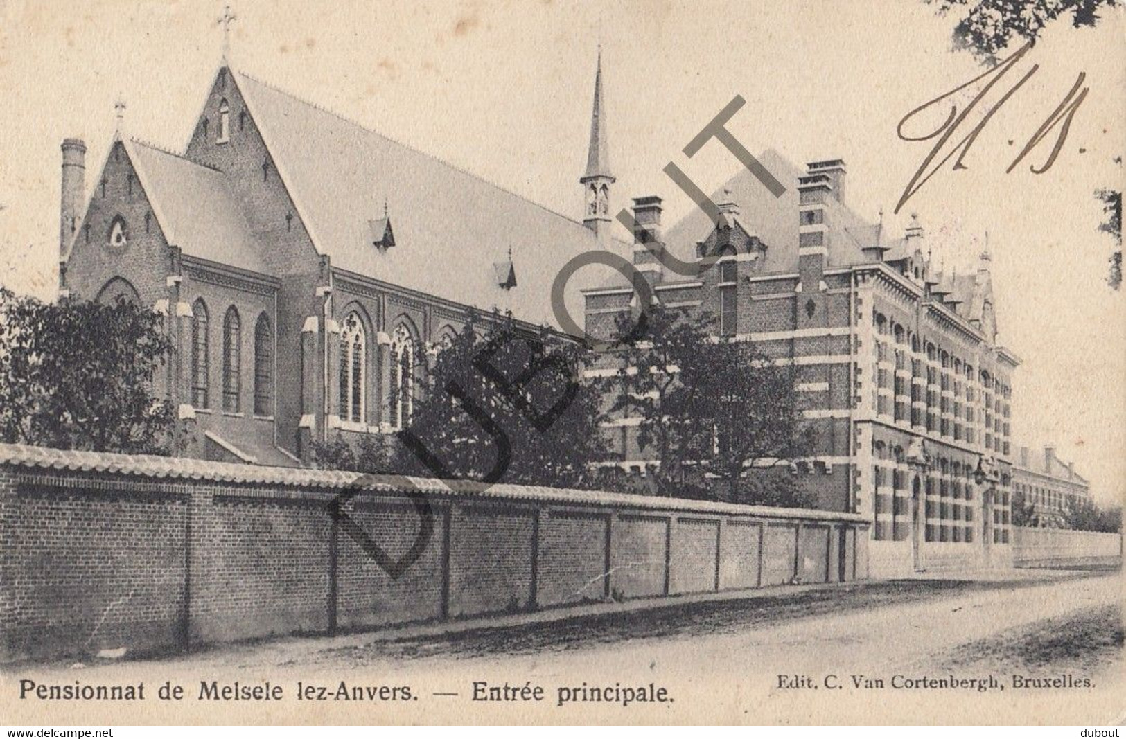 Postkaarte/Carte Postale - MELSELE - Pensionaat - Entrée (C2773) - Beveren-Waas