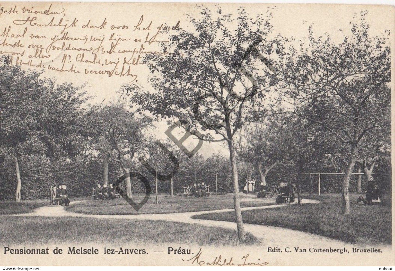 Postkaarte/Carte Postale - MELSELE - Pensionaat - Préau (C2802) - Beveren-Waas