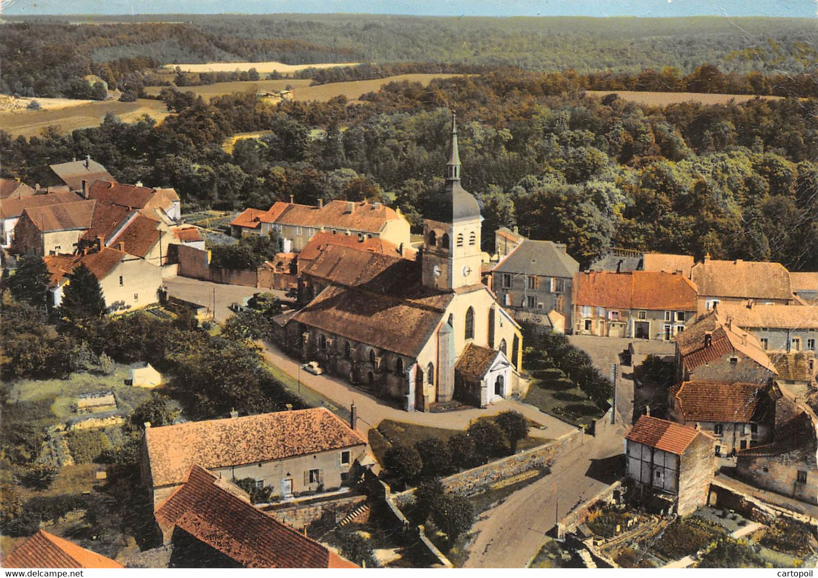 52 - ANDELOT - Un Beau Panorama Aérien Colorisé - L'Eglise - Andelot Blancheville