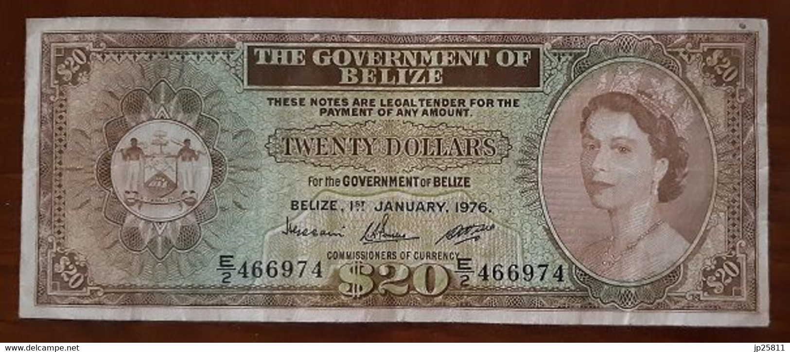Belize 20 Dollars 1976 - Rare - Belice