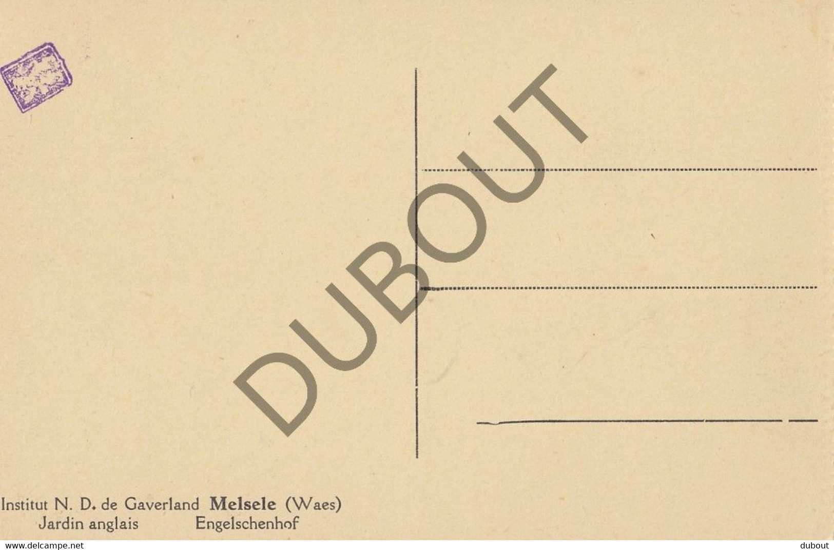 Postkaarte/Carte Postale - MELSELE - Instituut ND De Gaverland (C2748) - Beveren-Waas