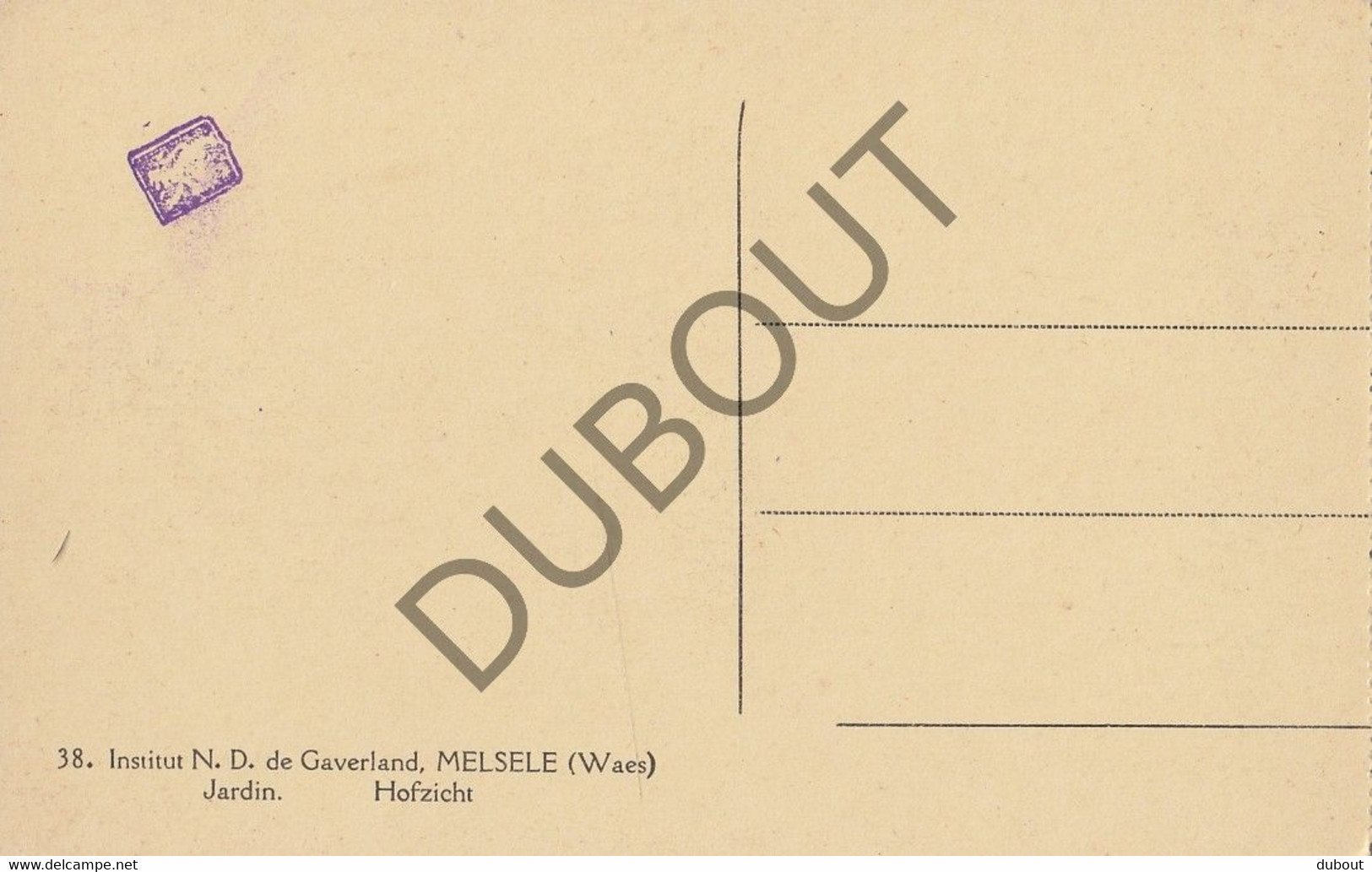 Postkaarte/Carte Postale - MELSELE - Instituut ND De Gaverland (C2761) - Beveren-Waas