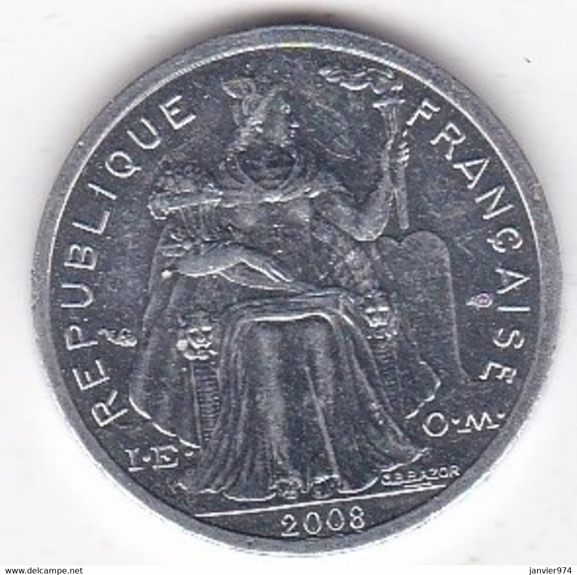 Nouvelle-Calédonie . 1 Franc 2008, En Aluminium . - Nieuw-Caledonië