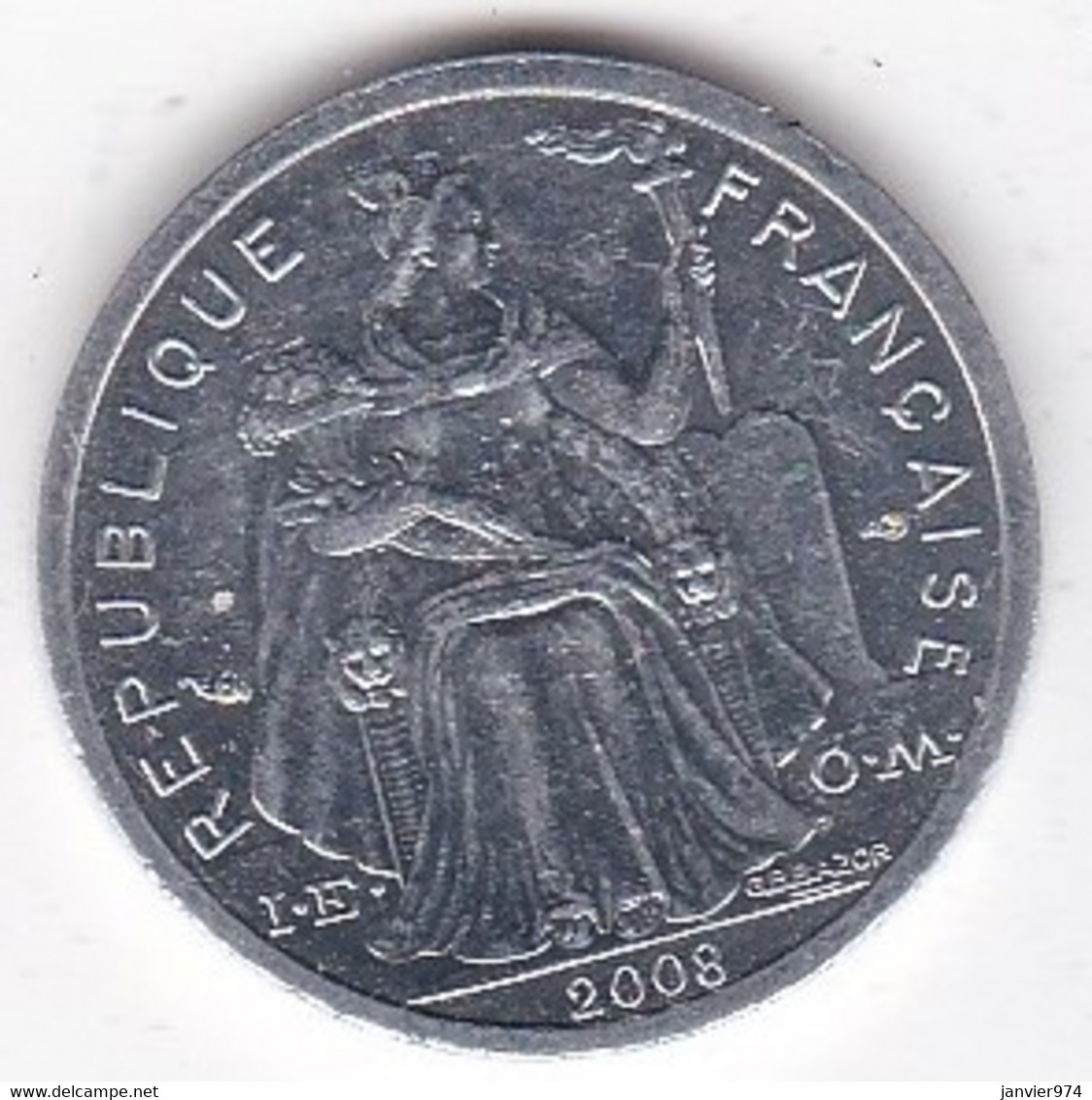 Nouvelle-Calédonie . 1 Franc 2008, En Aluminium . - Nieuw-Caledonië