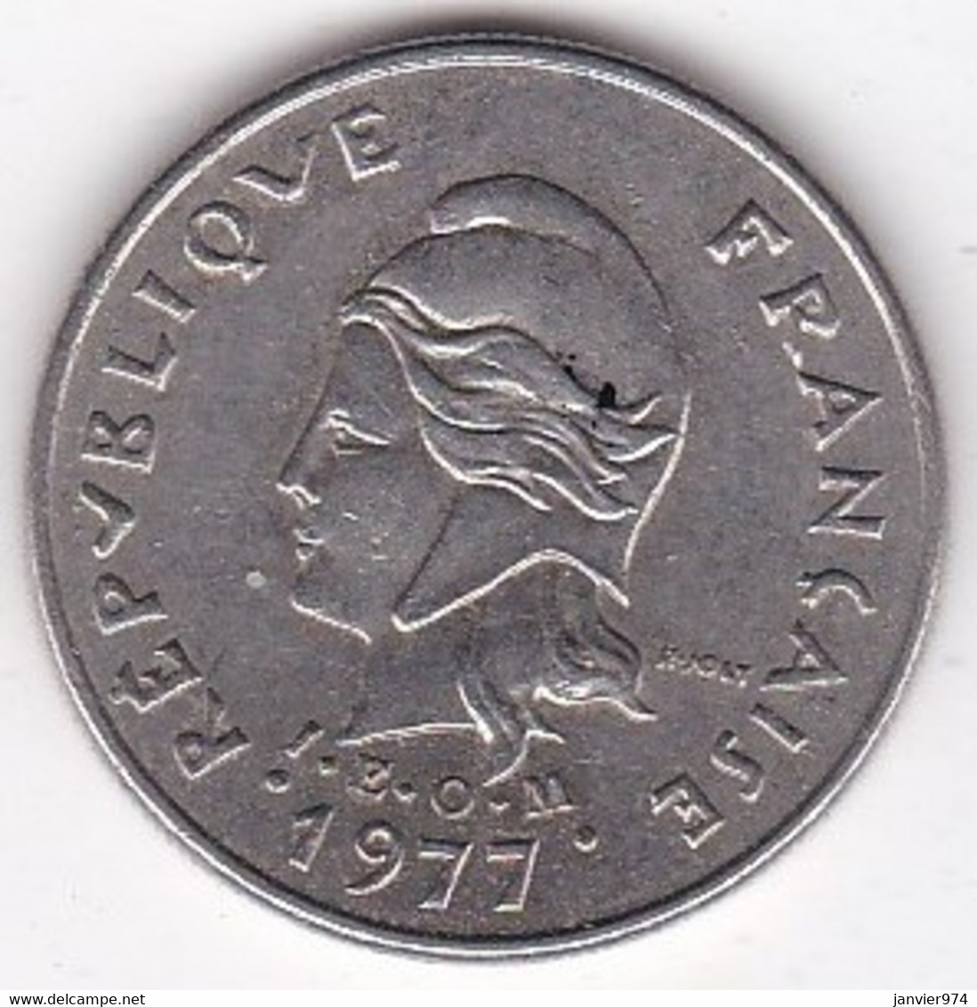 Nouvelle-Calédonie. 10 Francs 1977 . En Nickel - Nieuw-Caledonië