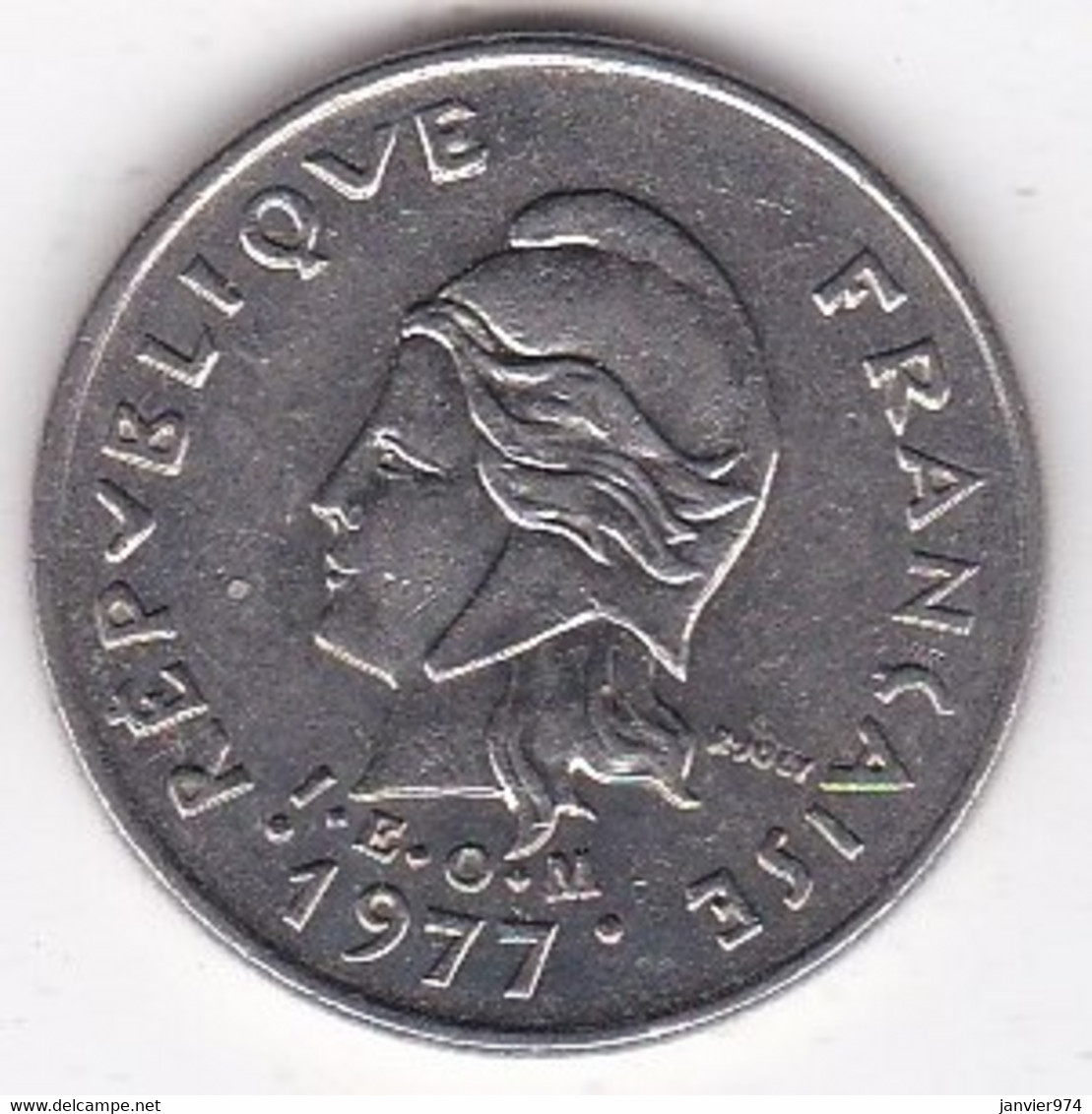 Nouvelle-Calédonie. 10 Francs 1977 . En Nickel - Nouvelle-Calédonie