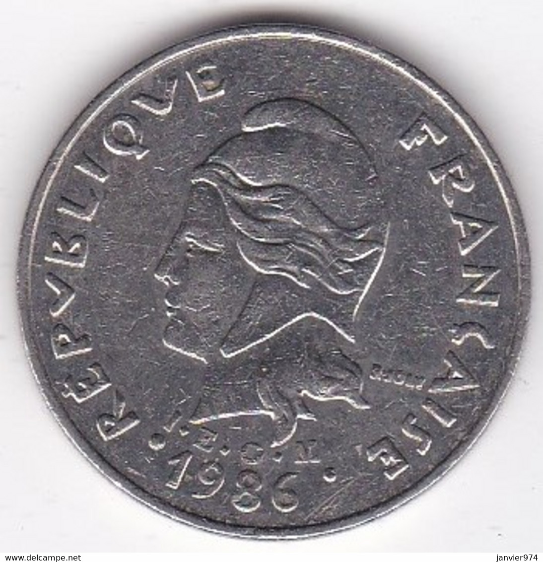 Nouvelle-Calédonie. 20 Francs 1986. En Nickel - Nouvelle-Calédonie