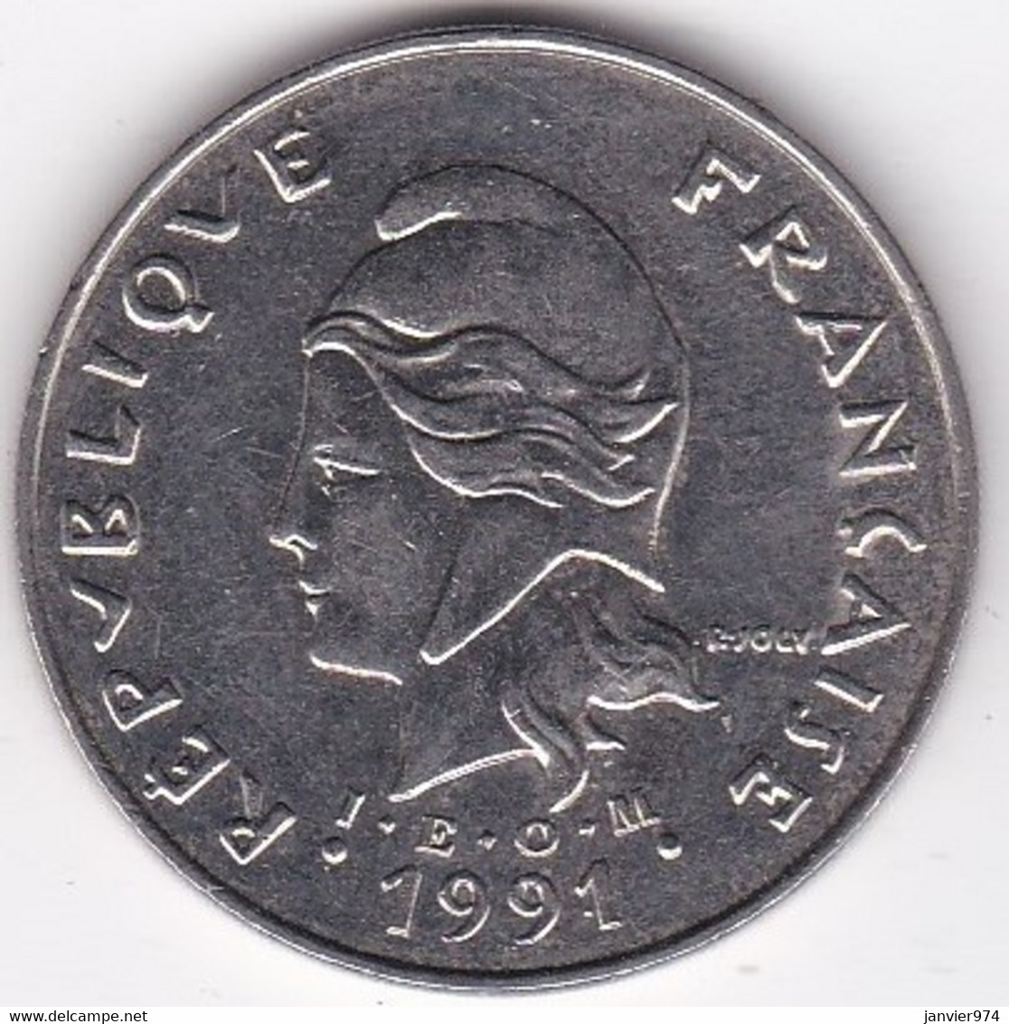 Nouvelle-Calédonie . 50 Francs 1991. En Nickel - Nieuw-Caledonië
