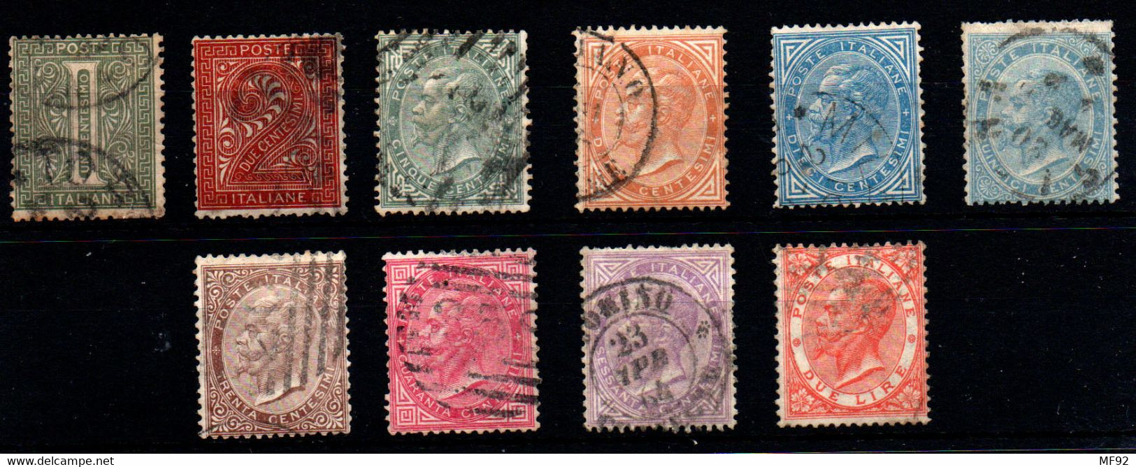 Italia Nº 12/21. Año 1863/77 - Usati