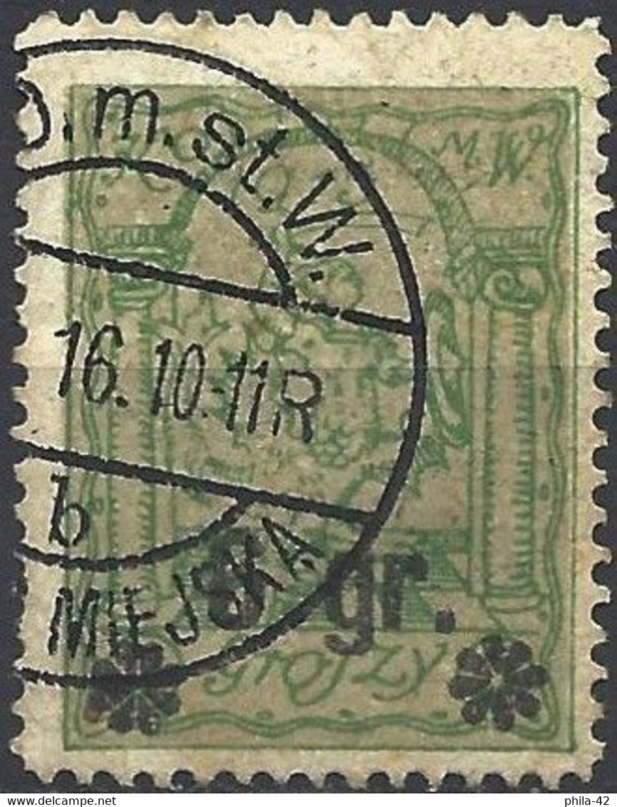 Poland 1915 ( Warsaw Local Post ) Mi 10 - YT 5a ( Mermaid ) - Officials