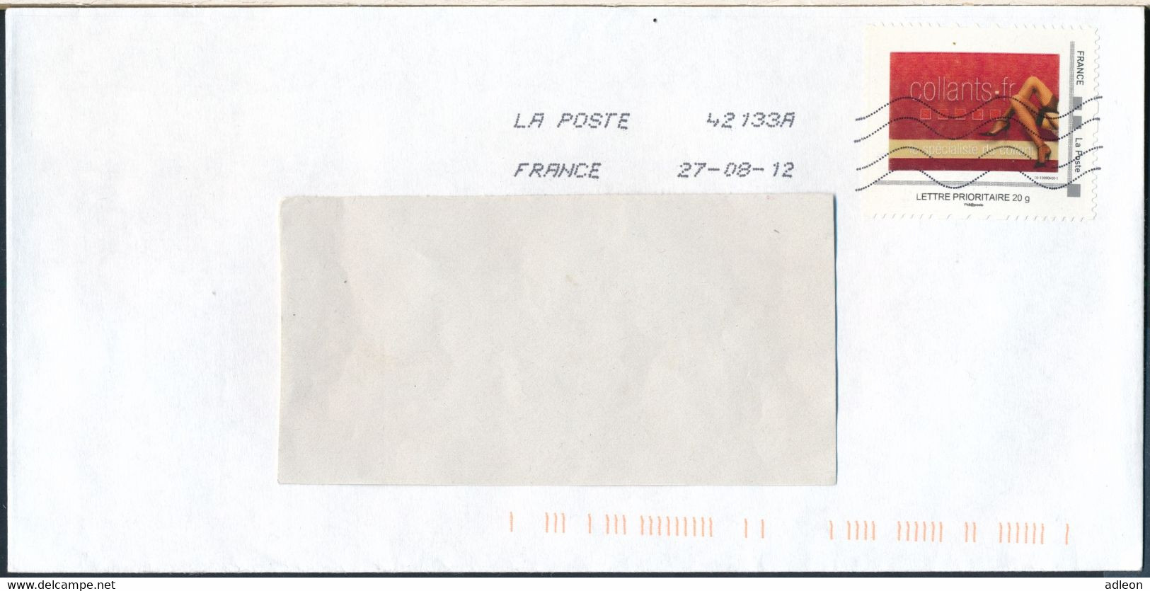 France-IDTimbres - Collants.fr - YT IDT 7 Sur Lettre Du 27-08-2012 - Brieven En Documenten