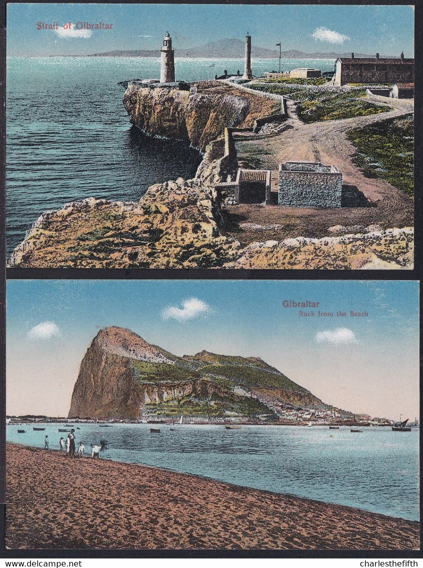 NICE LOT OF 7 CPA * GIBRALTAR * - HAND COLORED - SUPERB VIRGIN CARDS - édit. Cumbo Gibraltar - Gibraltar