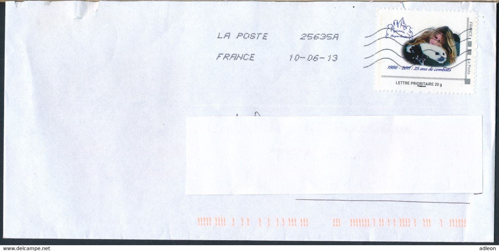 France-IDTimbres - Fondation Brigitte Bardot - YT IDT 7 Sur Lettre Du 10-06-2013 - Cartas & Documentos