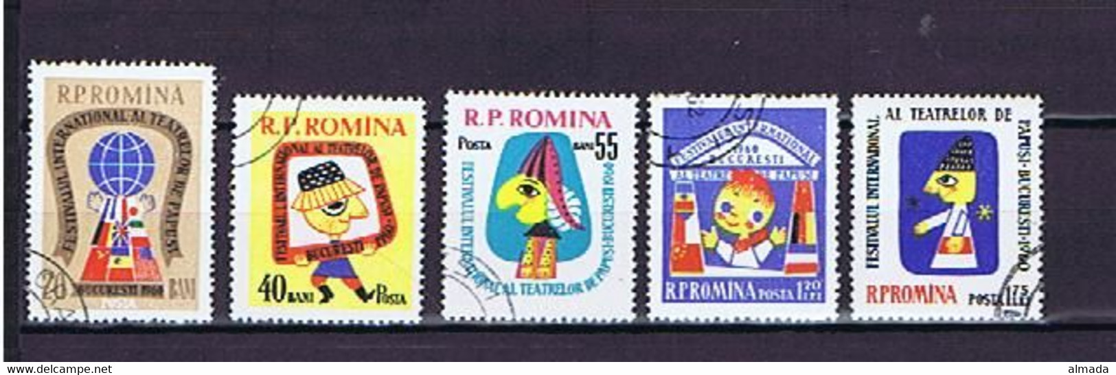 Rumänien, Romania 1960: Michel 1907-12 Used, Gestempelt, Marionetten (M) - Poppen