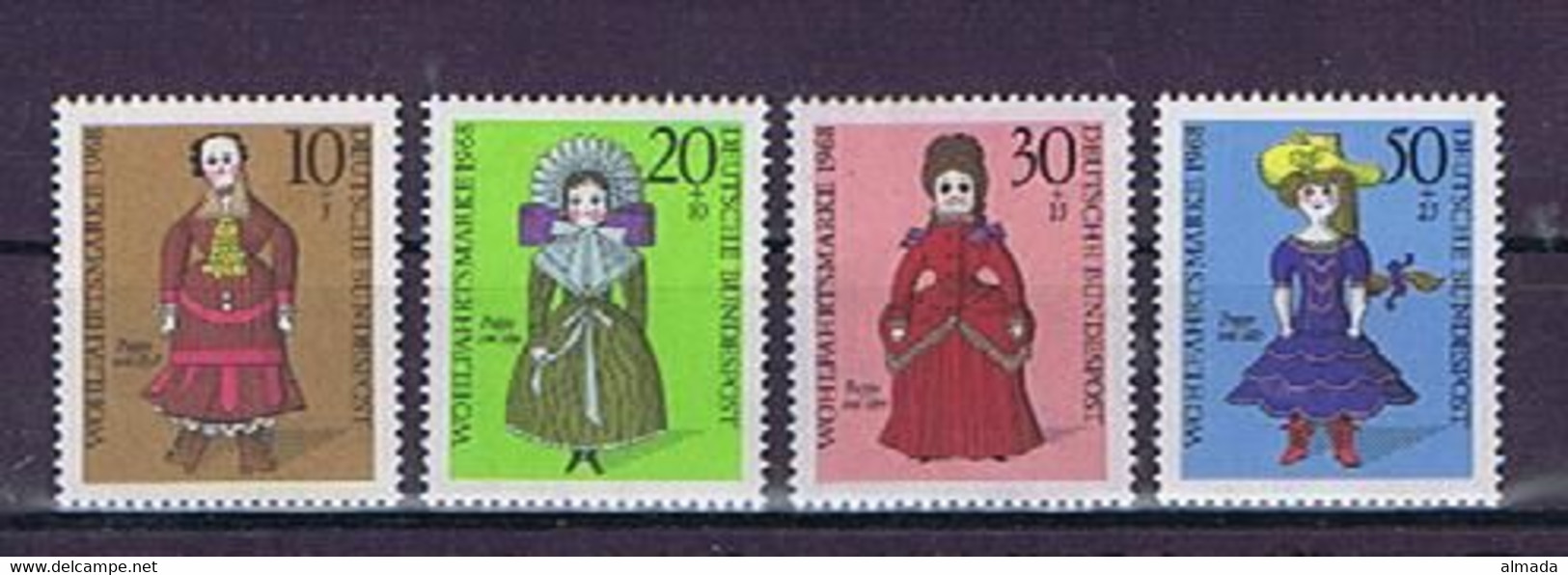 BRD, (West-) Germany 1968, Michel-Nr. 571-574  ** / Mnh, Dolls, Puppen (M) - Puppen