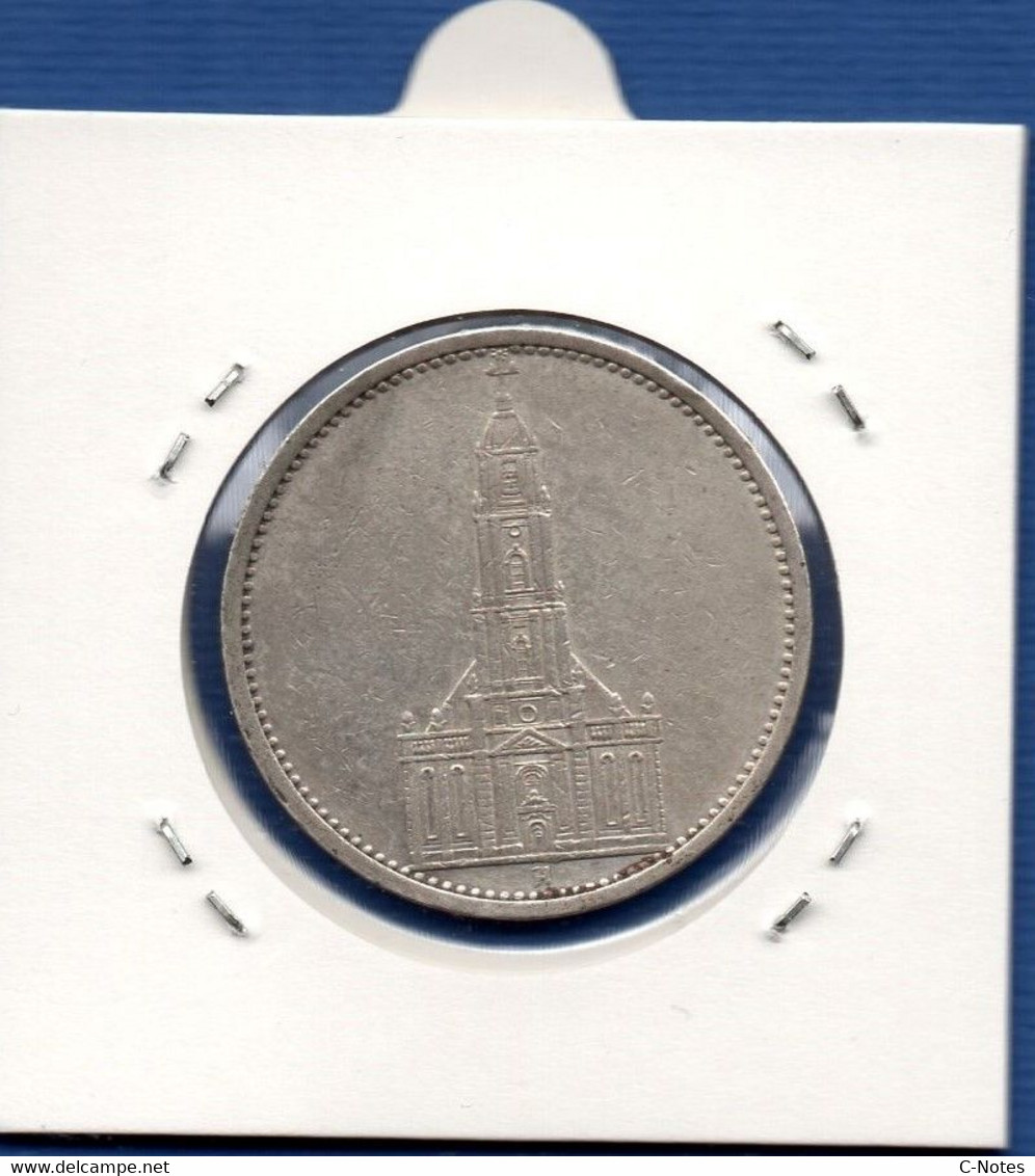 GERMANY - 5 Reichsmark 1934 A -  See Photos - SILVER - Km 83 - 5 Reichsmark