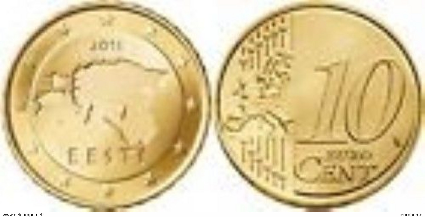 Estland  2022   10 Cent  Deze Zeer Zeldzame UNC Munt Komt Uit De BU Set    UNC Du Coffret  !!!!! - Estland