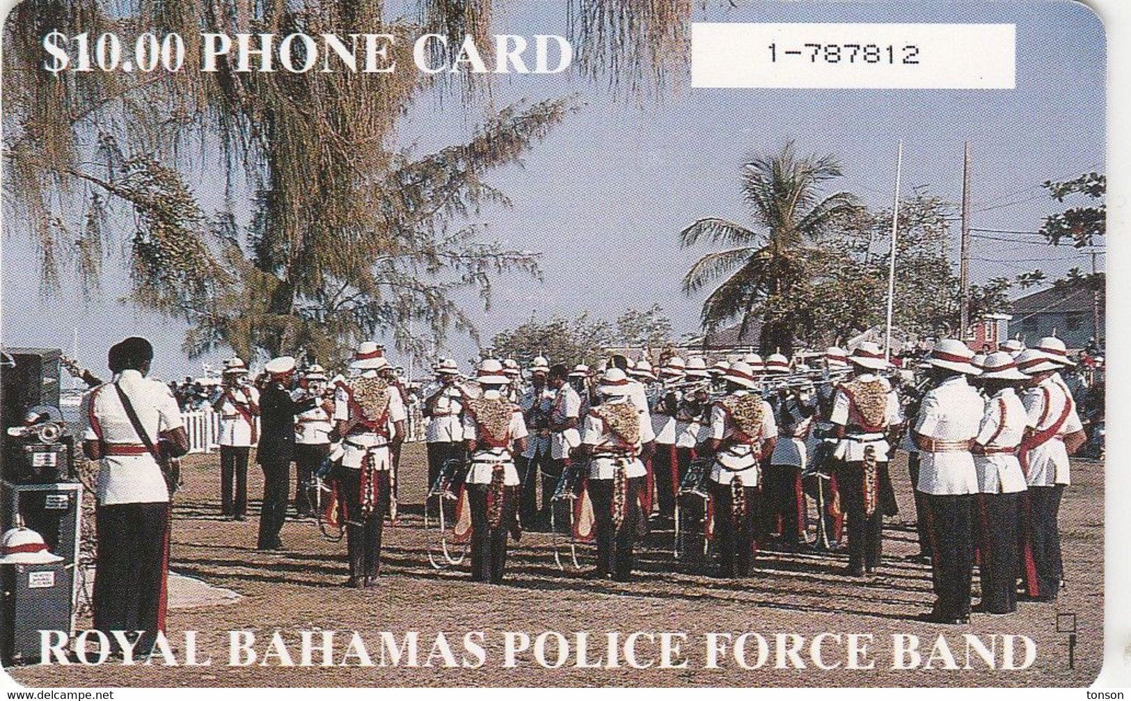 Bahamas, BS-BAT-0006D,Royal Police Force Band, 2 Scans.   GEM1A (Symmetric Black) - Bahamas