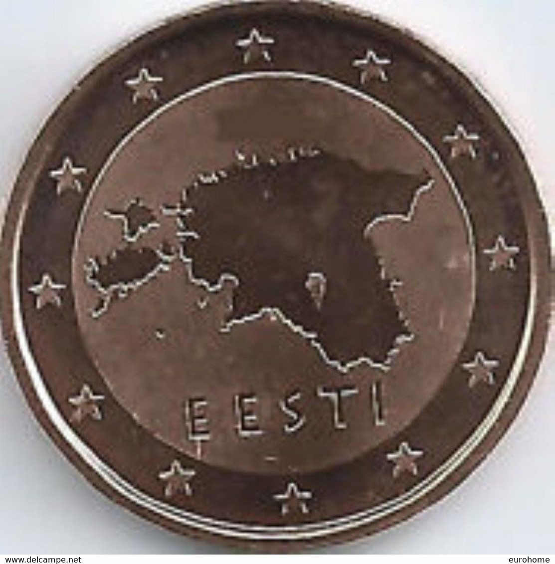 Estland  2022   2 Cent  Deze Zeer Zeldzame UNC Munt Komt Uit De BU Set    UNC Du Coffret  !!!!! - Estonie