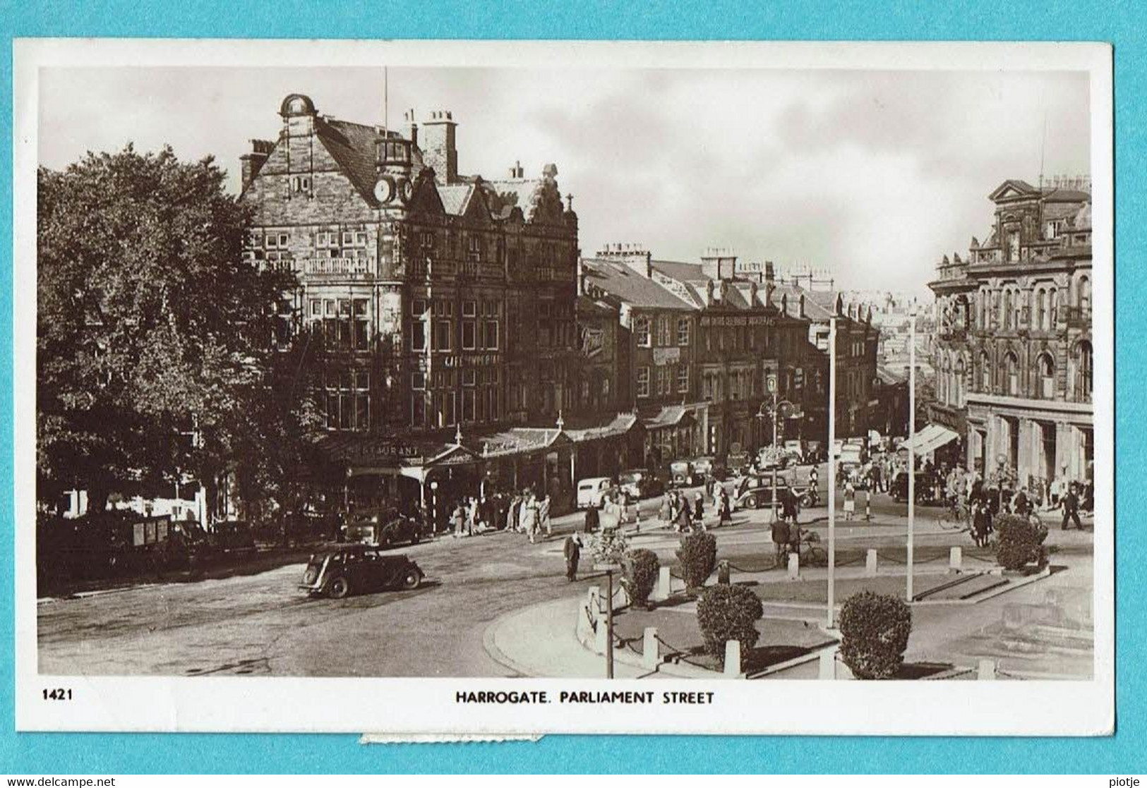 * Harrogate (Yorkshire - England) * (C. Richter London, Nr 1421) Parliament Street, Oldtimer, Photo, Restaurant, Old - Harrogate