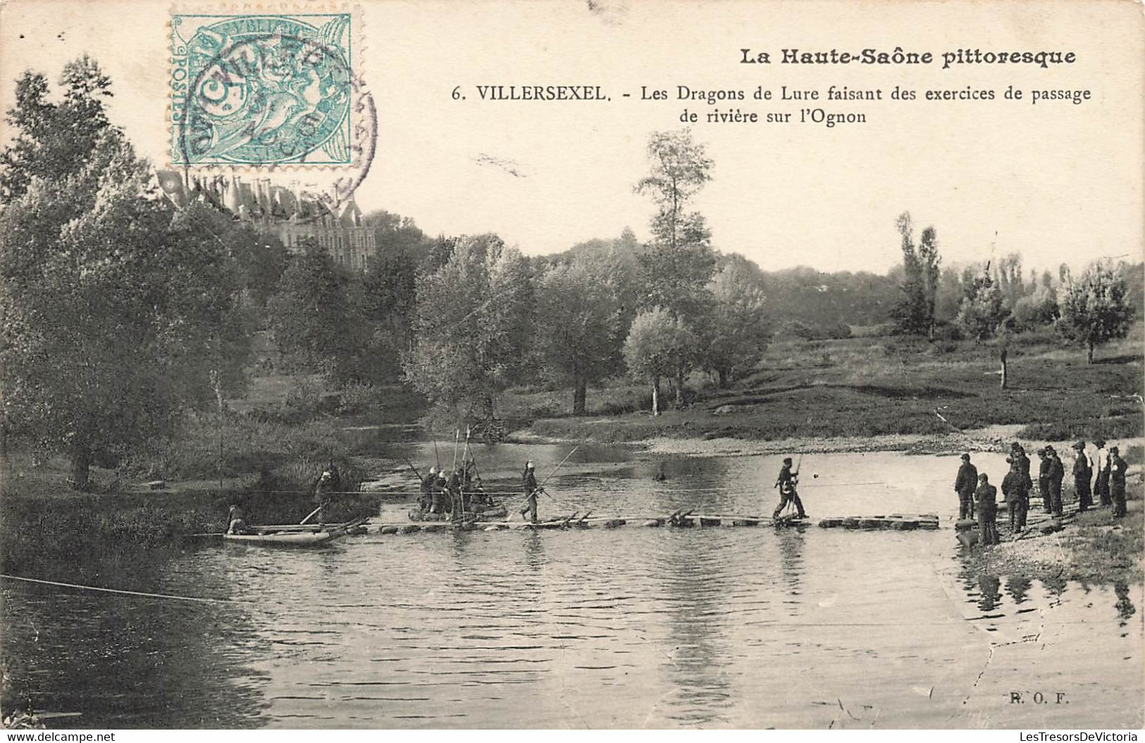 CPA Villersexel - Les Dragons De Lure Faisant Des Exercices De Passage De Riviere Sur L'ognon - Villersexel