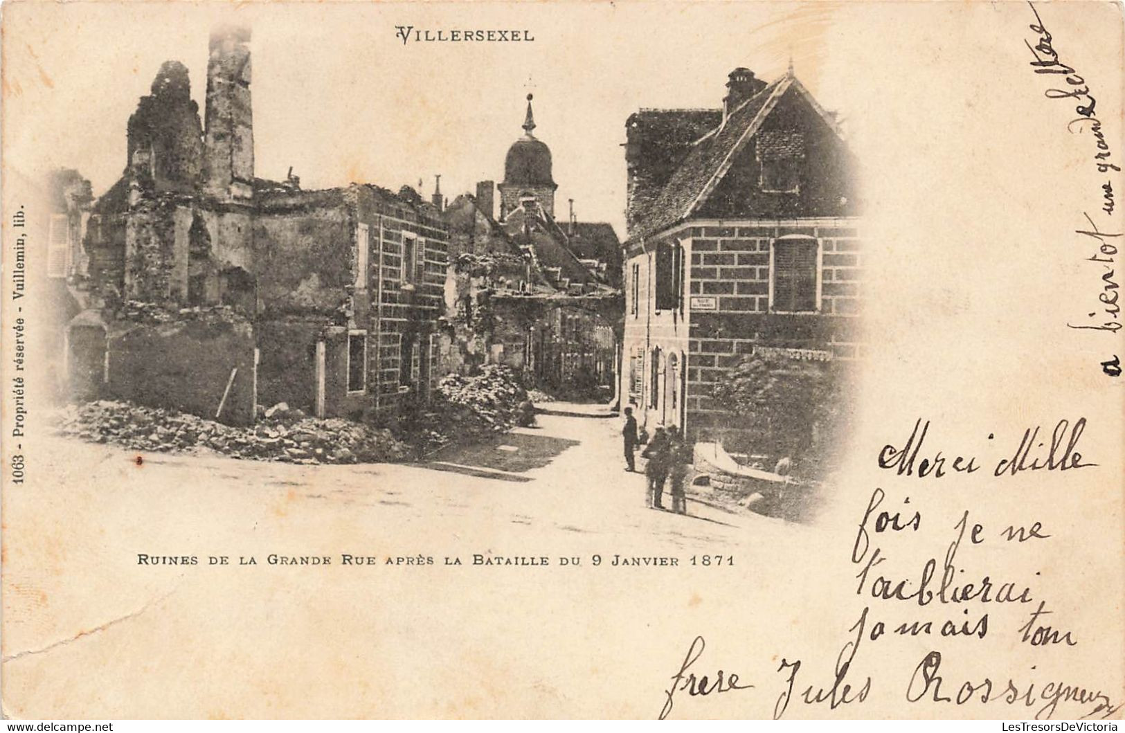 CPA Villersexel - Ruines De La Grande Rue Apres La Bataille Du 9 Janvier 1871 - Carte Precurseur - Villersexel