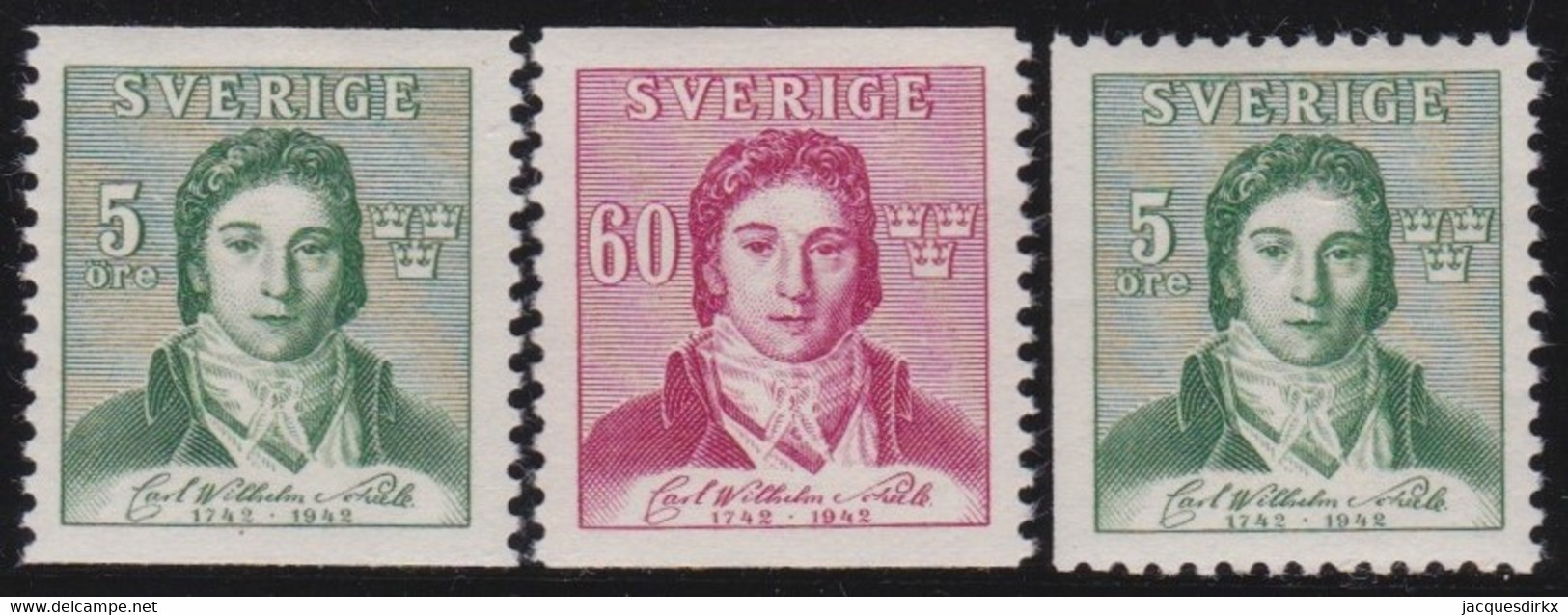Sweden   .    Y&T   .      296/297    .     *     .     Mint-hinged - Unused Stamps
