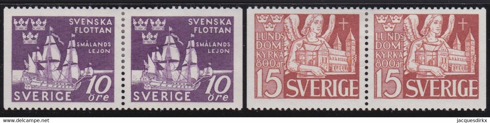 Sweden   .    Y&T   .       307b/308b      .     *     .     Mint-hinged - Neufs