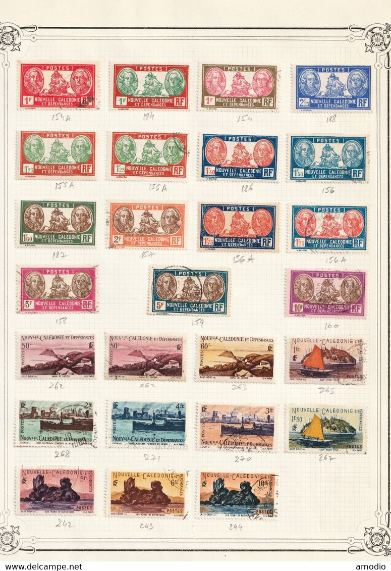 Nouvelle Calédonie Lot 44 TP Séries Paysages Oblit N* Non Collés - Used Stamps