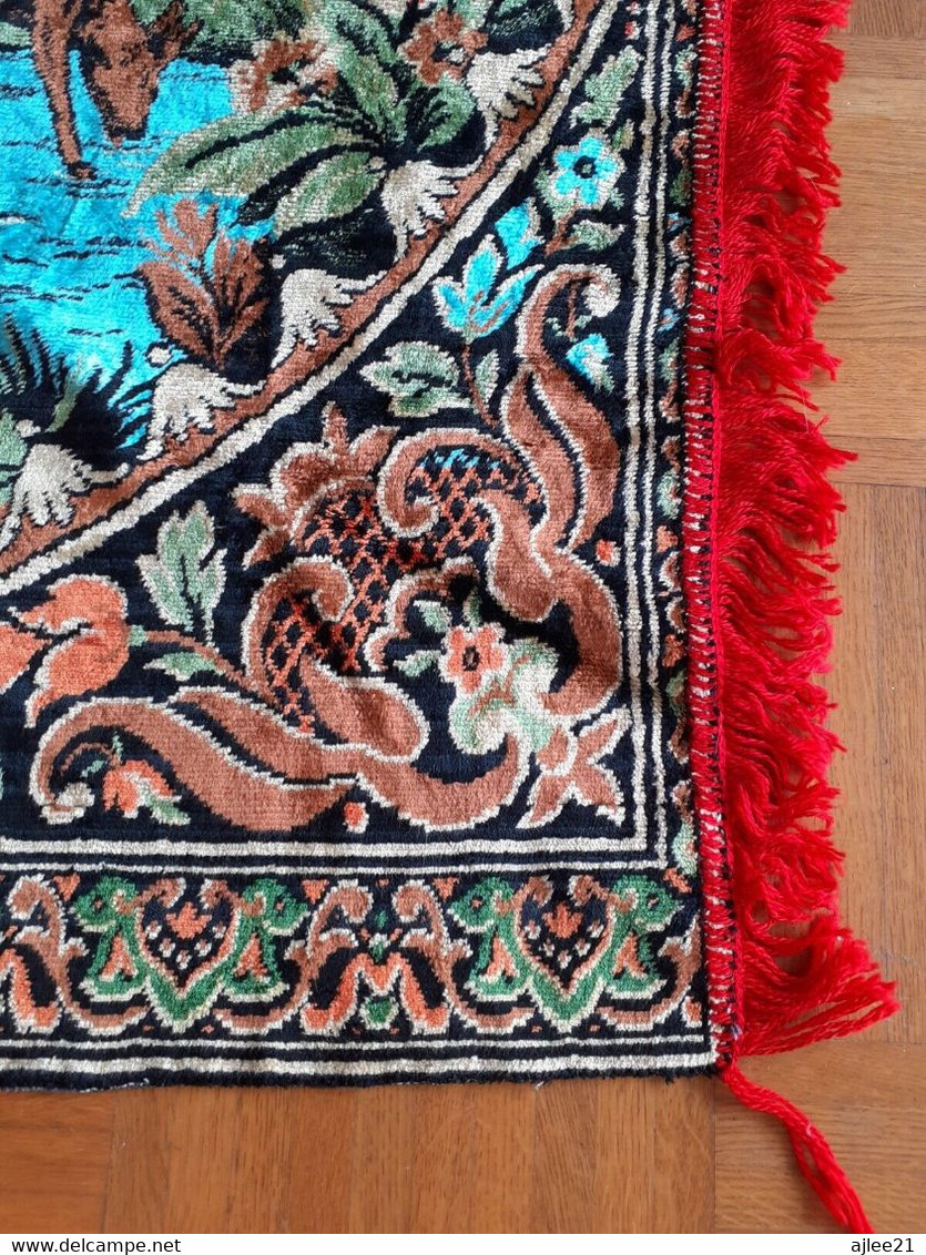 Tapisserie "Cerf Et Chevreuil". Tapisserie A Frange. - Rugs, Carpets & Tapestry