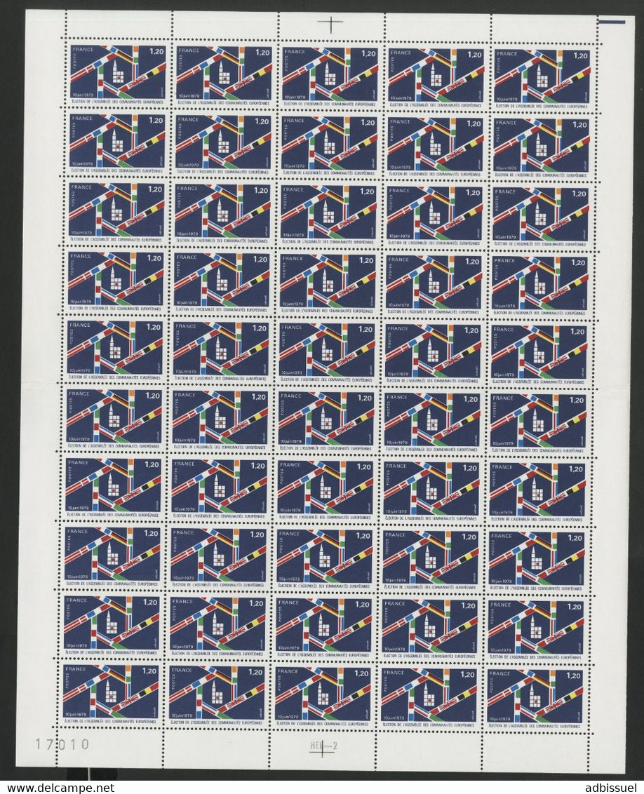 N° 2050 "ELECTIONS EUROPEENNES" FEUILLE COMPLETE De 50 Ex. Neufs ** (MNH) Vendue à La Valeur Faciale Des Timbres - Feuilles Complètes