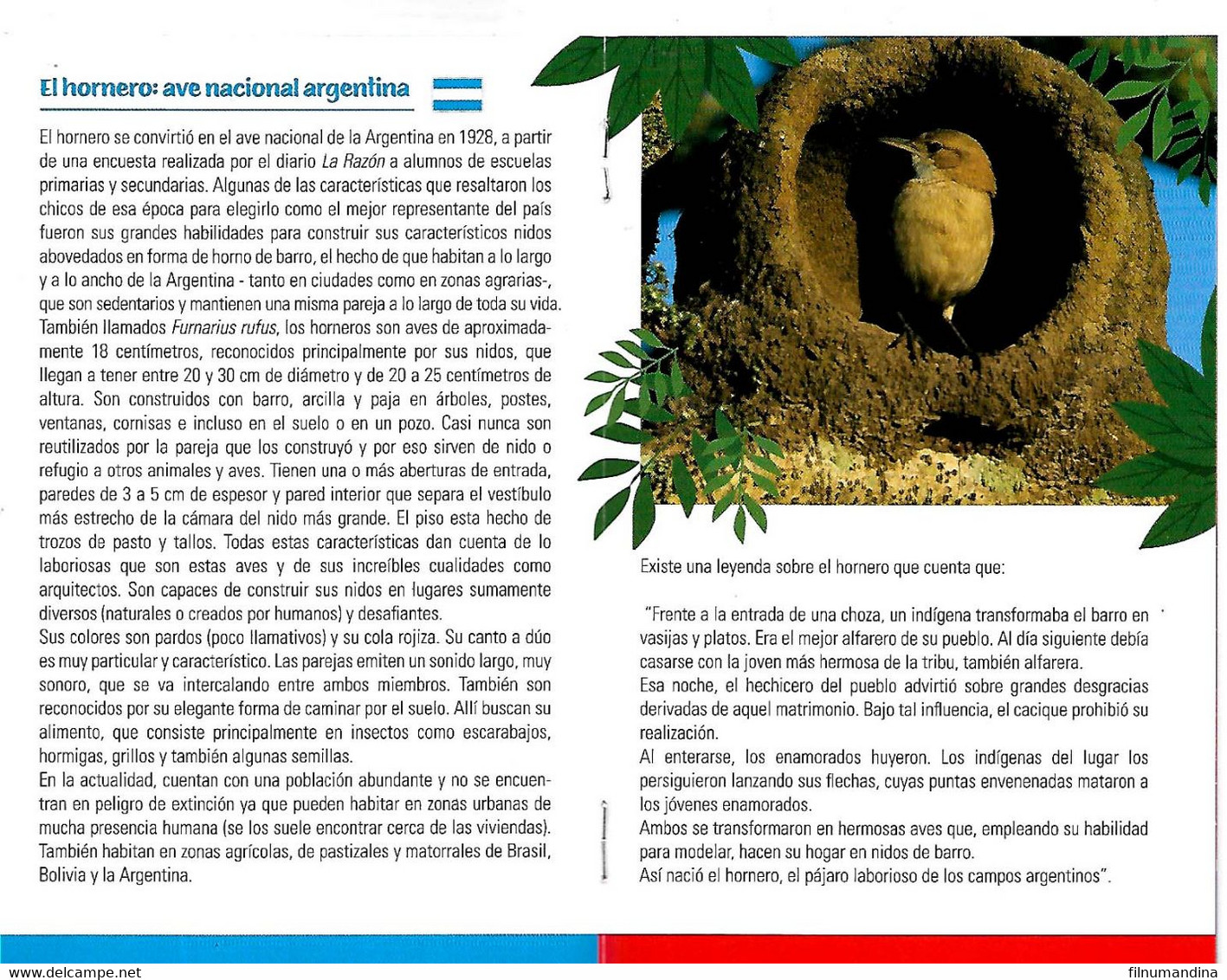 #75202 ARGENTINA -POLAND 2022 JOINT ISSUE FAUNA BIRDS POST OFFICIAL BROCHURE - Postzegelboekjes