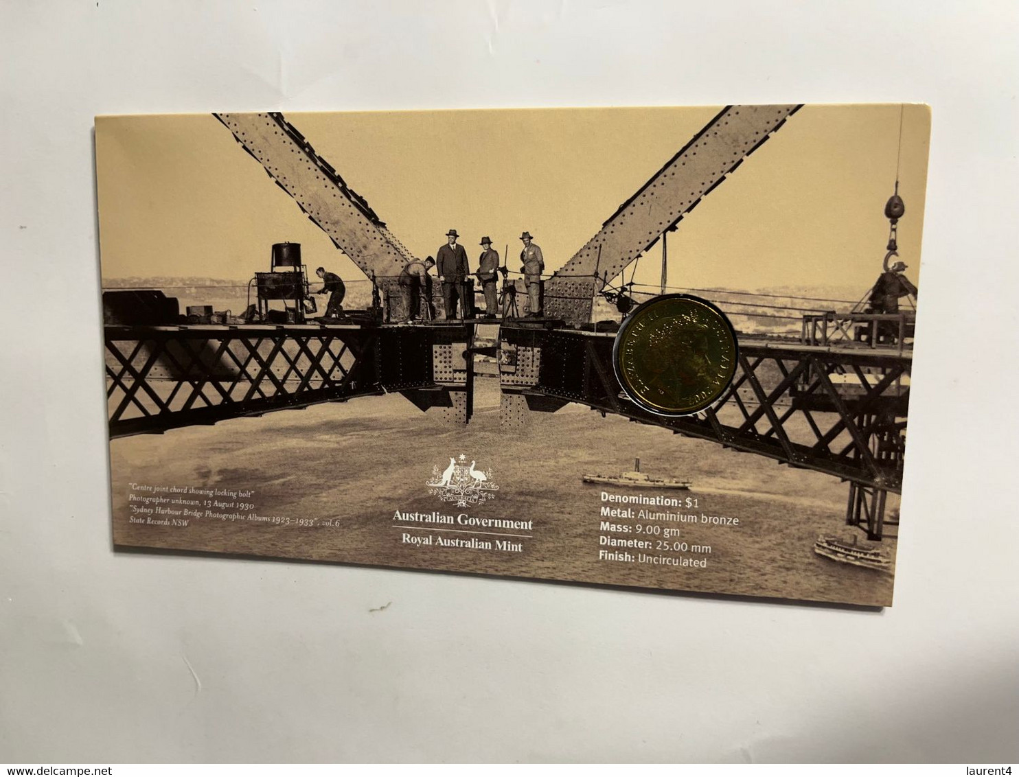 (4 M 44A) Australia $ 1.00 Coin Cover Harbour Bridge Celebrating 75 Years -  Presentation Pack (RRP Was $ 15.00 In 2007) - Dollar