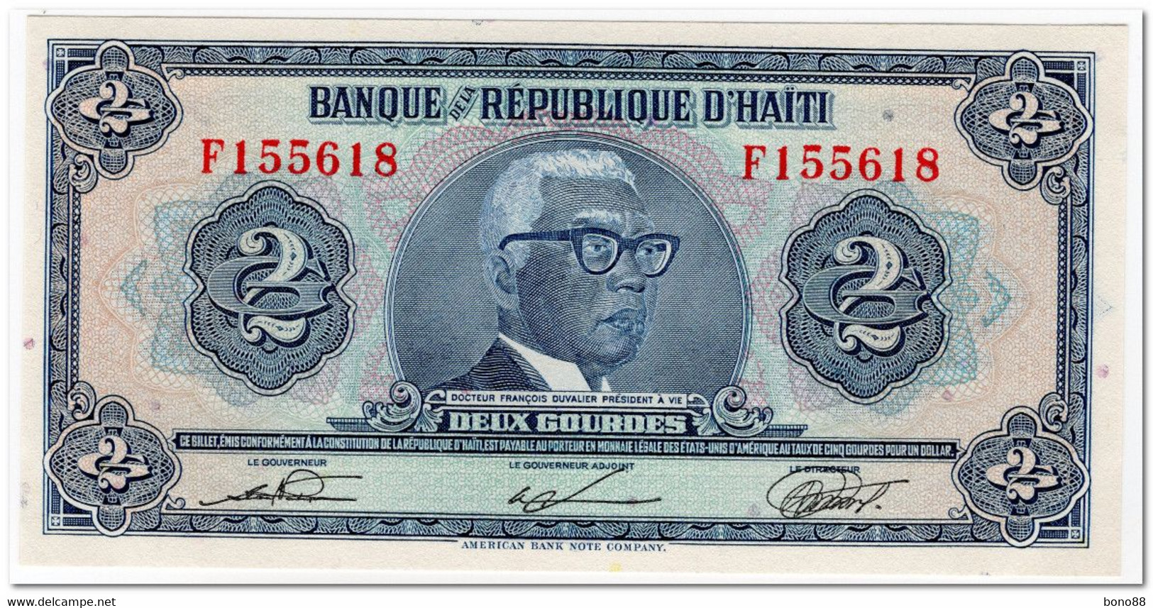 HAITI,2 GOURDES,L.1973,P.211,UNC - Haiti