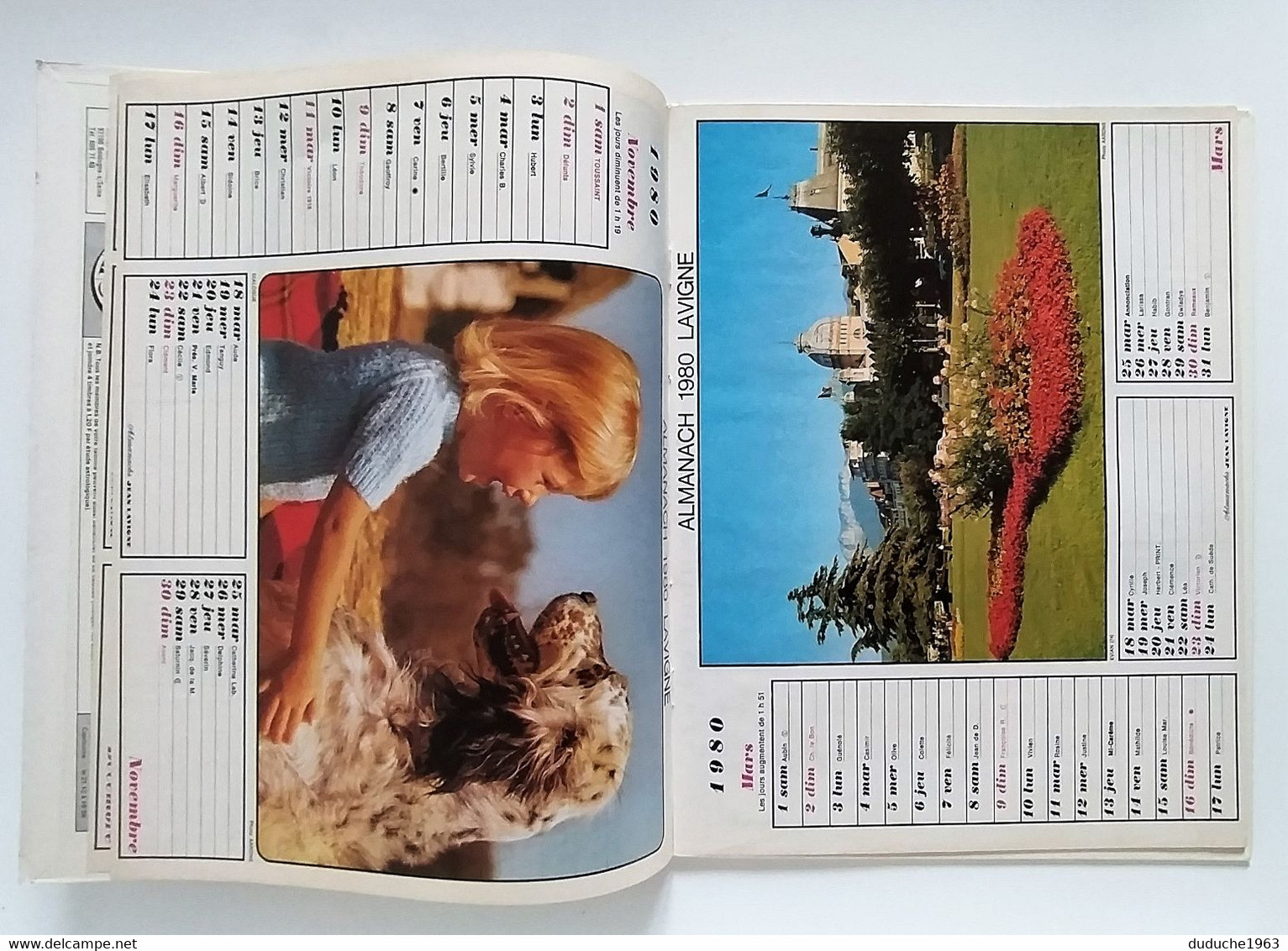 Calendrier La Poste - Almanach PTT 1980 - Paris - Grossformat : 1971-80