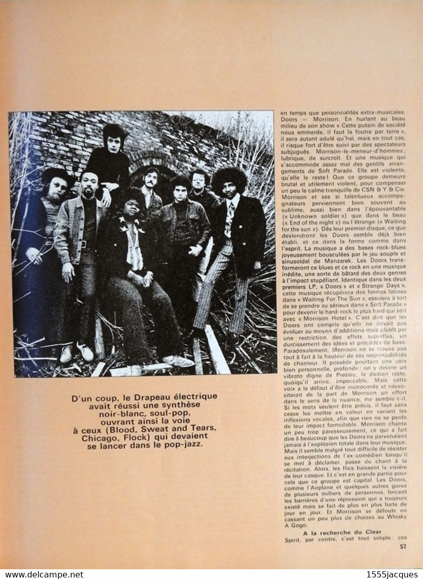 MAGAZINE ROCK & FOLK N° 42 07-1970 FRANK ZAPPA ERIC CLAPTON TOM PAXTON WEST POP 3 JOHNNY KIDD MICHAEL WADLEIGH GOA