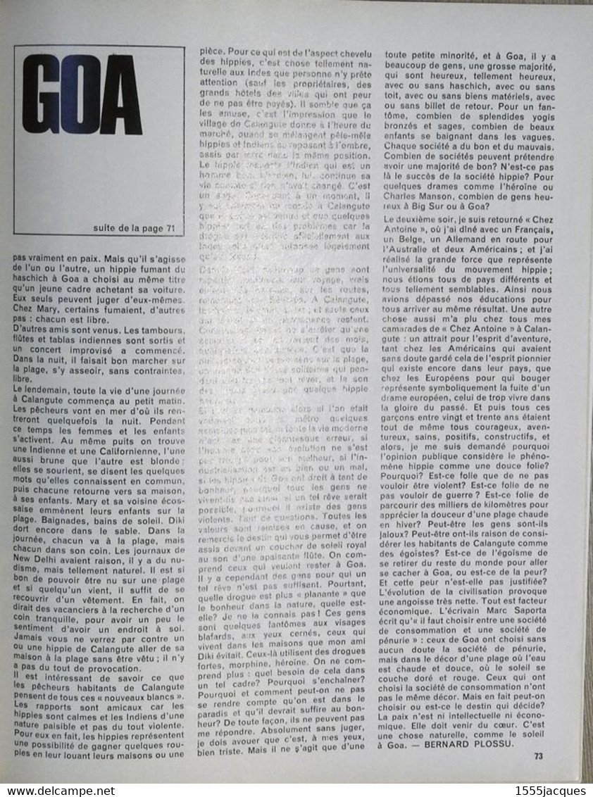 MAGAZINE ROCK & FOLK N° 42 07-1970 FRANK ZAPPA ERIC CLAPTON TOM PAXTON WEST POP 3 JOHNNY KIDD MICHAEL WADLEIGH GOA