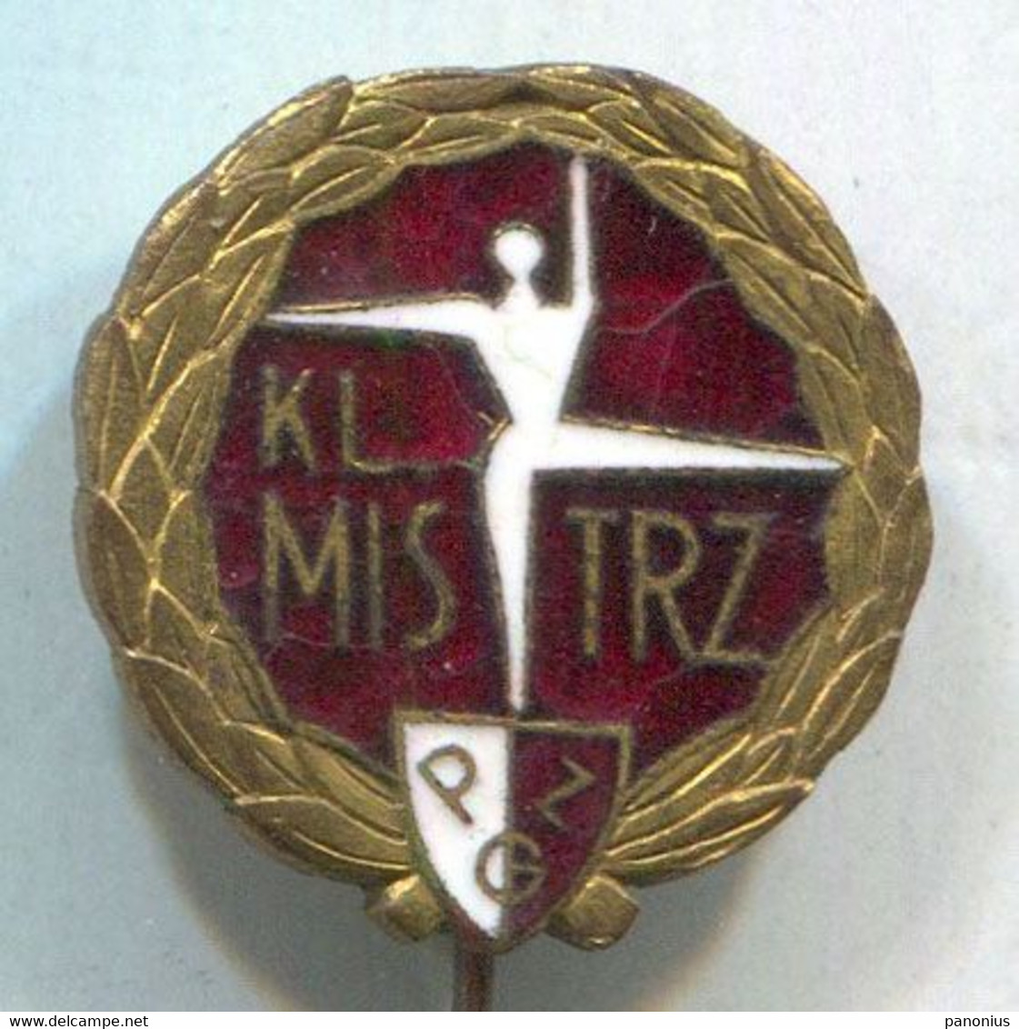 Gymnastics - Poland Federation, Vintage Pin Badge Abzeichen, Enamel - Gymnastics