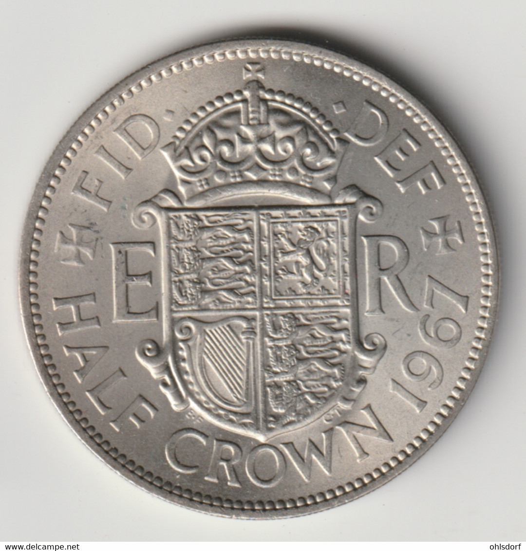 GREAT BRITAIN 1967: 1/2 Crown, KM 907 - K. 1/2 Crown