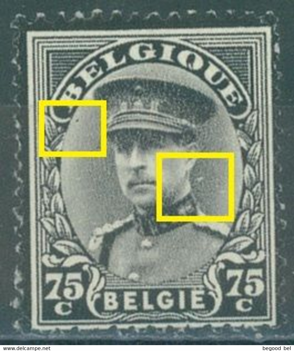 BELGIUM - 1934 - MH/* - POINT BLANC DERRIERE LA NUQUE - COB 384 Luppi V28 - Lot 25574 - Autres & Non Classés